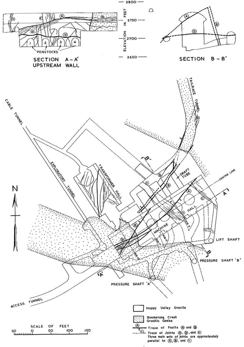 Figure 4 – Plan and Sections of the Power Station